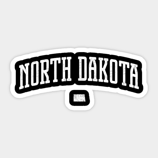 North Dakota Vintage Style Sticker by Vicinity